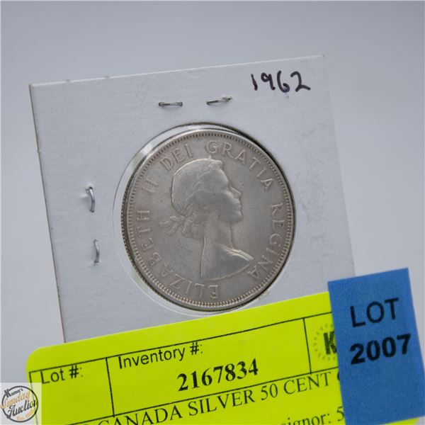1962 CANADA SILVER 50 CENT COIN