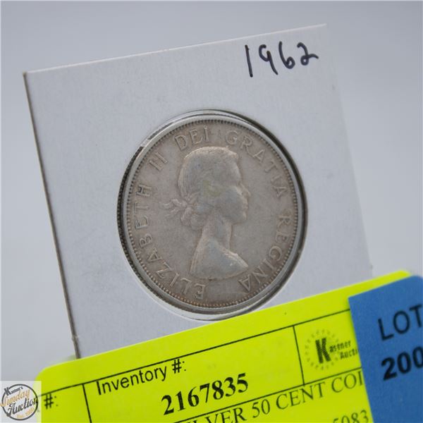1962 CANADA SILVER 50 CENT COIN