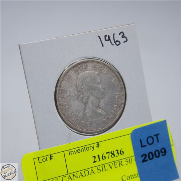 1963 CANADA SILVER 50 CENT COIN