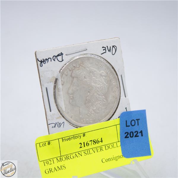 1921 MORGAN SILVER DOLLAR 24.06 GRAMS