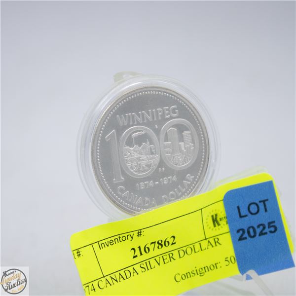 1974 CANADA SILVER DOLLAR