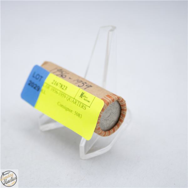10.00 ROLL OF 1956-1959 QUARTERS 40 PER ROLL