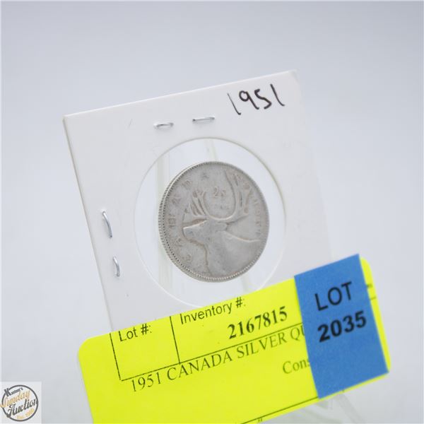 1951 CANADA SILVER QUARTER