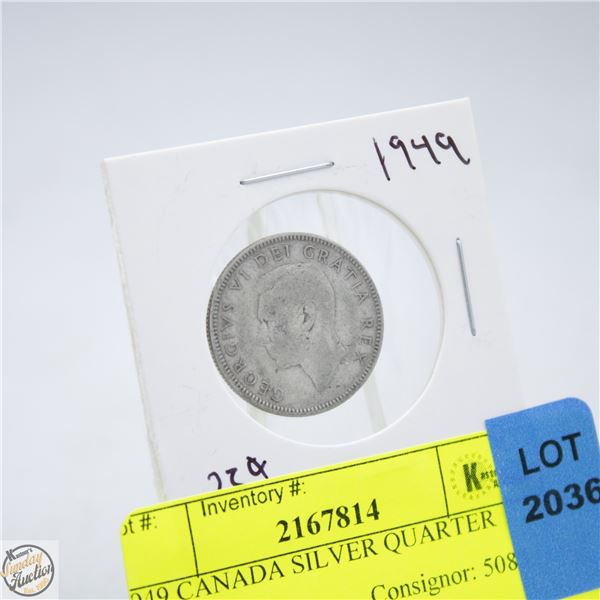 1949 CANADA SILVER QUARTER