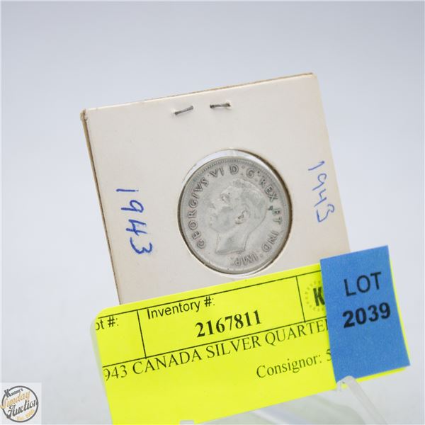 1943 CANADA SILVER QUARTER