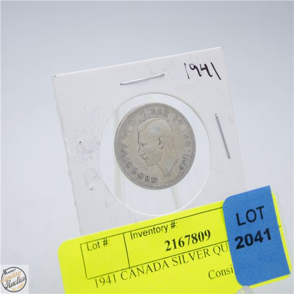 1941 CANADA SILVER QUARTER