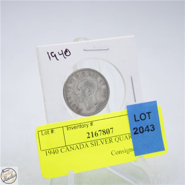 1940 CANADA SILVER QUARTER