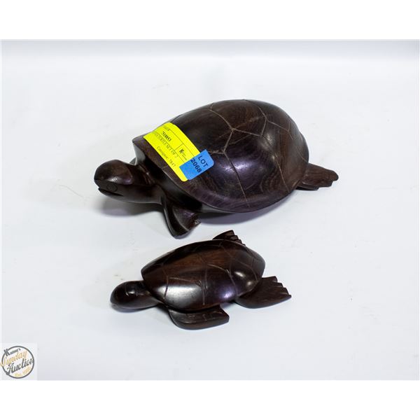 WOODEN SEA TURTLE SET OF 2