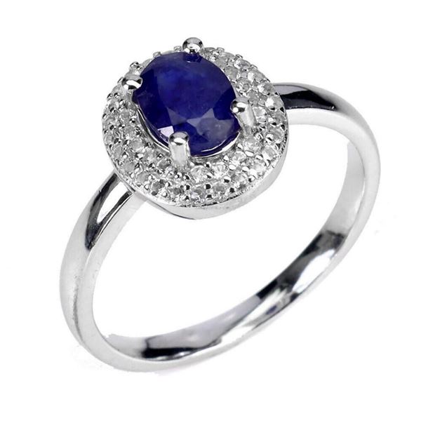 Natural Intense Blue Sapphire Ring