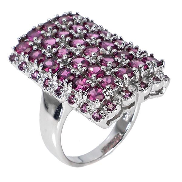 Natural Rhodolite Garnet Ring