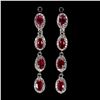 Image 1 : Natural Pigeon Blood Red Ruby Earrings