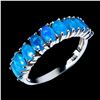 Image 1 : Natural Ethopian Blue Opal Ring