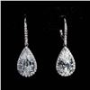 Image 1 : Gold & White Diamond 5.00 Cts Drop Earrings