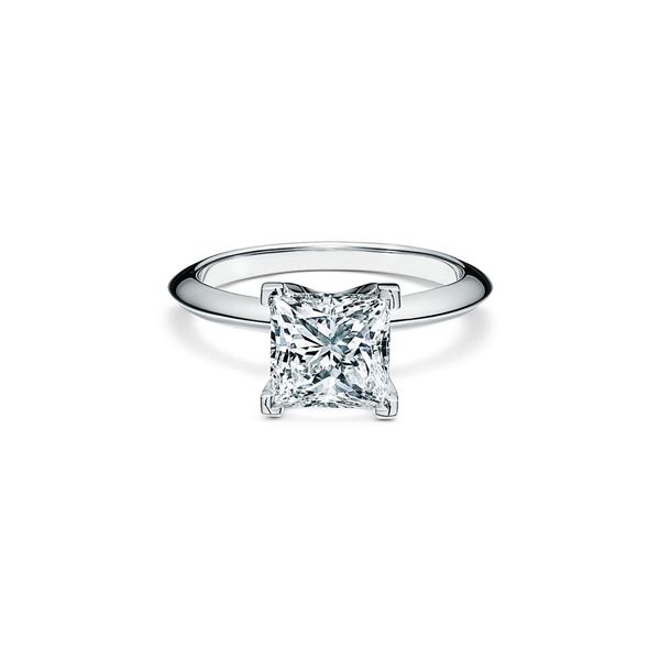 Gold & Lab Princess Diamond 2 Cts Ring - E/VVS