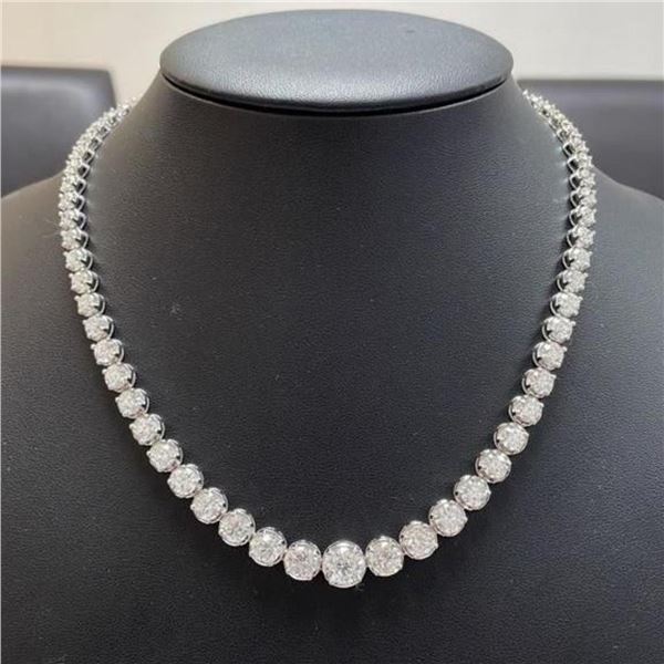 Gold & White Diamonds 50 Cts Tennis Necklace