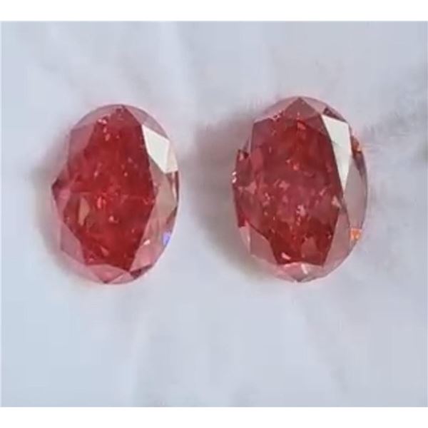 Matching Vivid Pink Diamond Pair 16.53 Cts VS IGI Certified