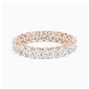 Image 3 : Gold & Lab Oval Diamond 5.00 Cts Eternity Ring