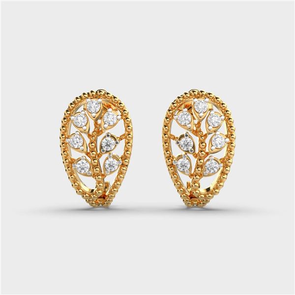 Gold & White Diamonds 2.25 Cts Earrings
