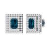 Image 1 : Gold Natural  London Topaz Diamonds EarStuds