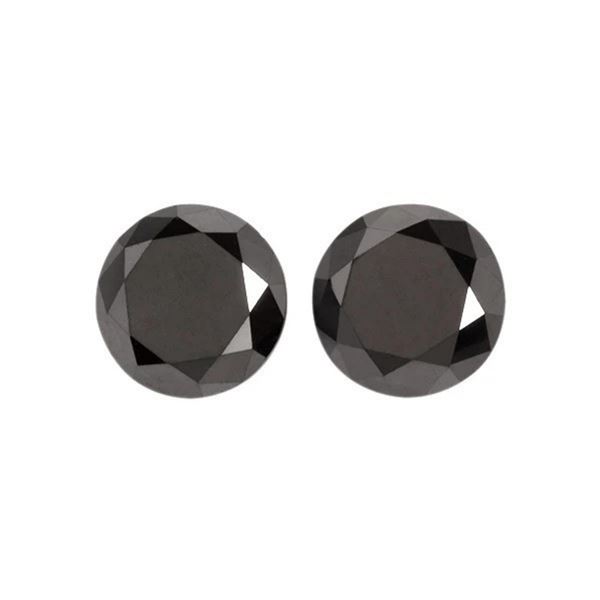 Lab Brilliant Black Diamond Pair  6.12 Carats