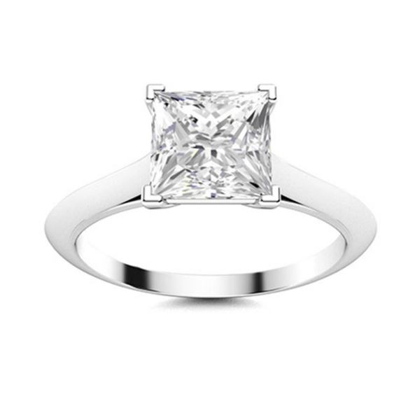 Gold & White Princess Diamond 4.52 Cts  - Ring IGI Certified