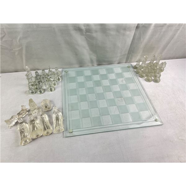 Chess Board & Nativity Set
