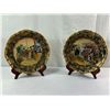 Image 1 : 2 Vintage Royal Satruma Decorative Plates with Stand