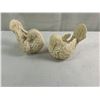 Image 1 : 2 Vintage Alabaster Cream Dove