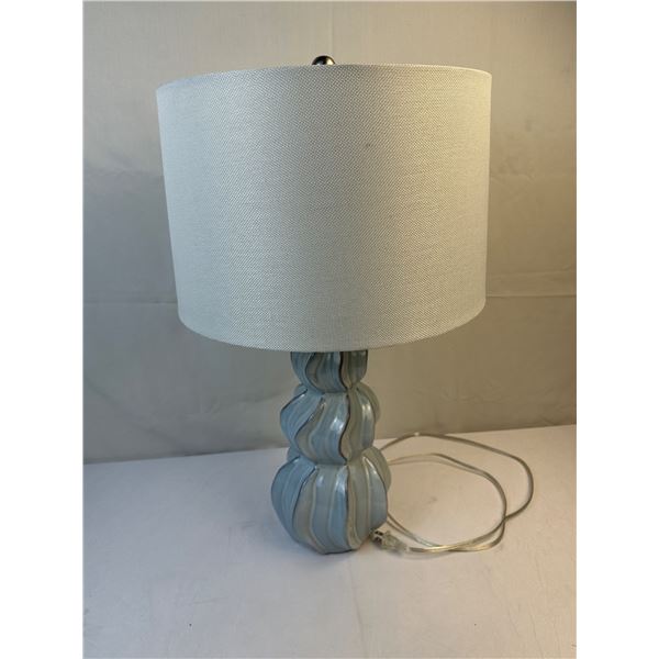 Blue Swirl Pottery lamp