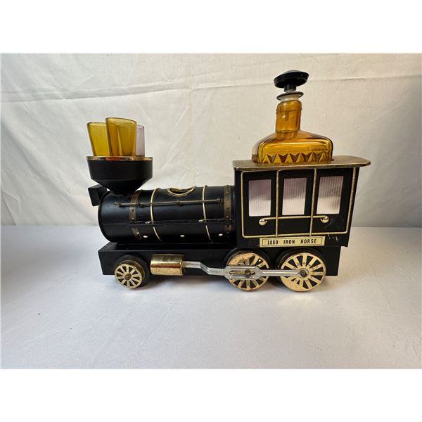 1880 Iron Horse Train Engine Decanter w music box 1972