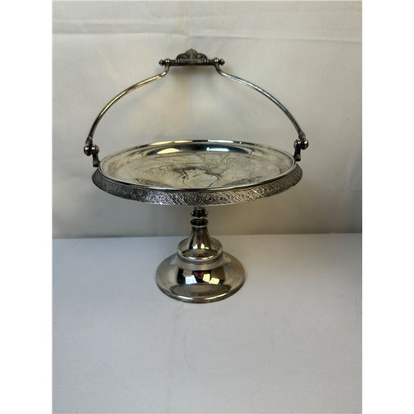 Antique Victorian Reed & Barton Silver Plate Elevated Bridal Basket Handle