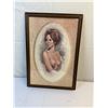 Image 1 : Framed Leo Jansen nude  Woman Portrait Print 1970s