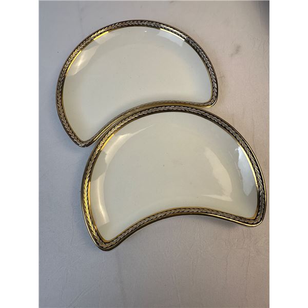 George Jones and Sons Crescent Moon Plates England 1920s