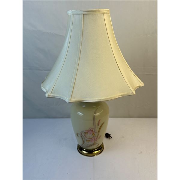 Vintage Gold Flower Lamp 1980s
