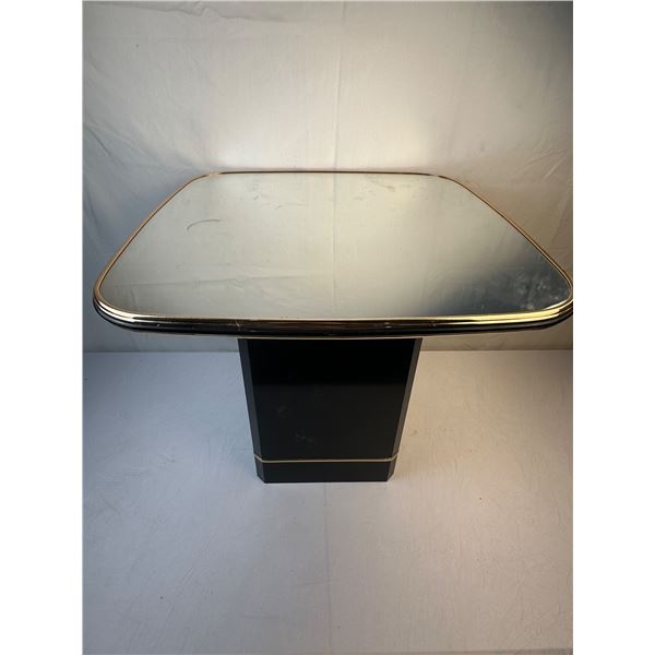 Vintage Black and gold mirror topped living room table