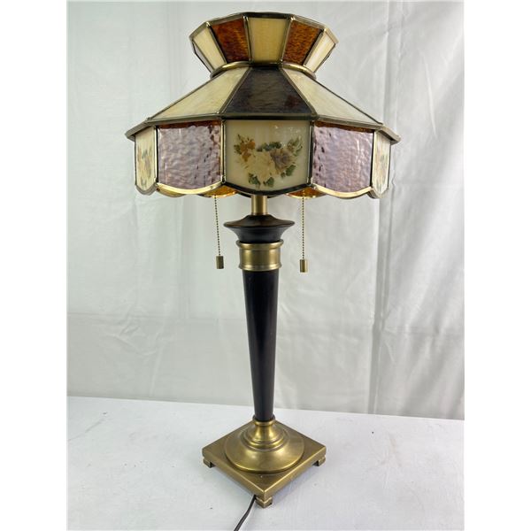 Vintage Lamp With Glass Shade