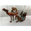 Image 1 : Two Ornate Leather Camels