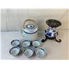 Image 2 : Vintage Chinese Teapot with Cups & Candle Holder