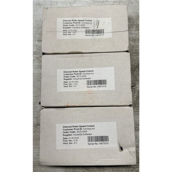 (3) ConveyLink #3010-0000 Ethernet Roller Speed Controllers