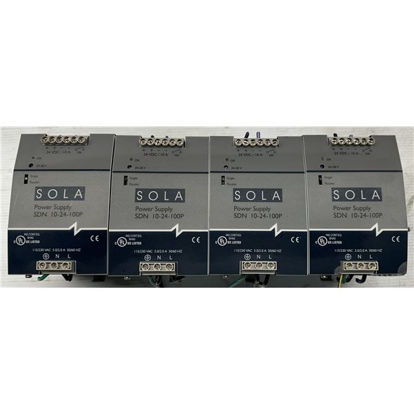 (4) Sola #SDN 10-24-100P Power Supplies