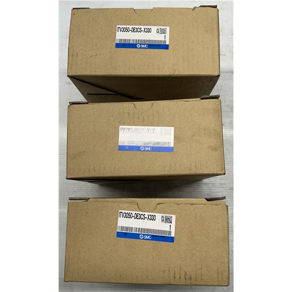 (3) SMC #ITV3050-DE3CS-X330 Valves