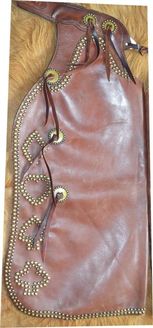 Lawrence batwing chaps spotted card suit pattern