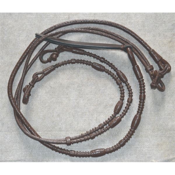 Braided latigo rommel reins