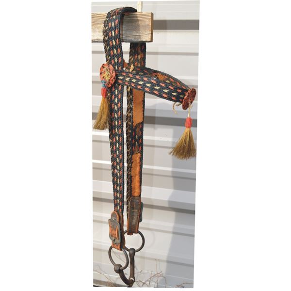 early braided hair headstall & snaffle bit