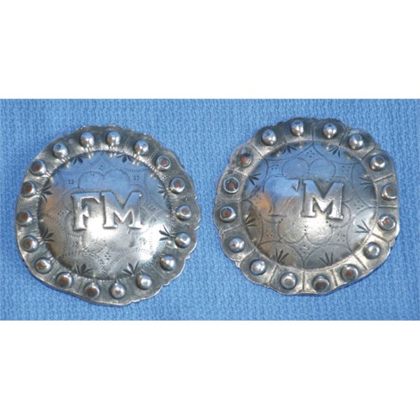 Older 3 inch silver conchos
