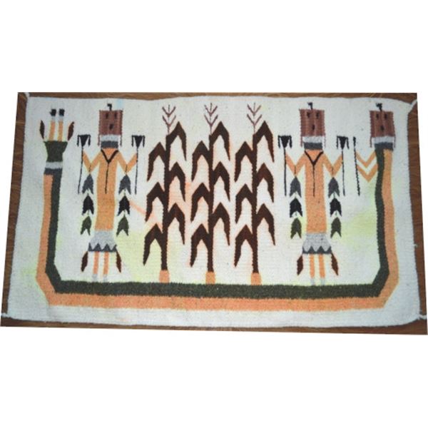 Navajo corn dancers rug, neat pattern