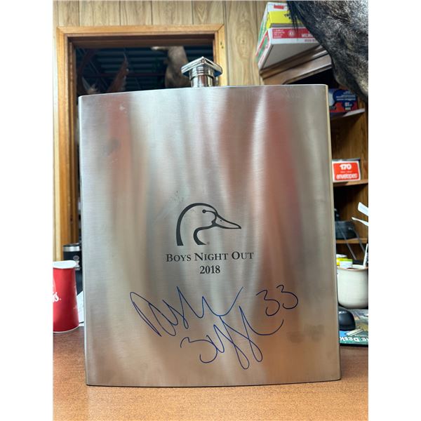 Ducks Unlimited Extra Large Flask Autographed by Dustin Byfuglien