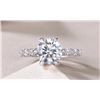 Image 2 : Sterling Silver 2ct Moissanite Ring