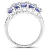 Image 3 : Rhodium Plated 3.75ctw Tanzanite Ring
