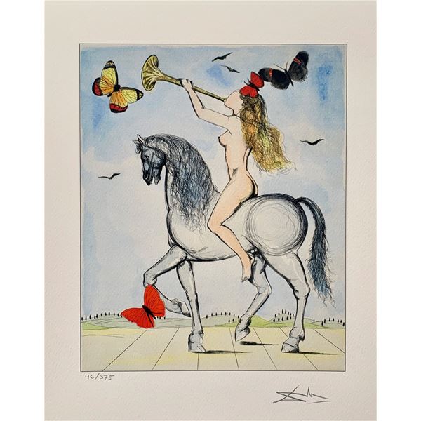 Salvador Dali LADY GODIVA Facsimile Signed & Numbered Giclee